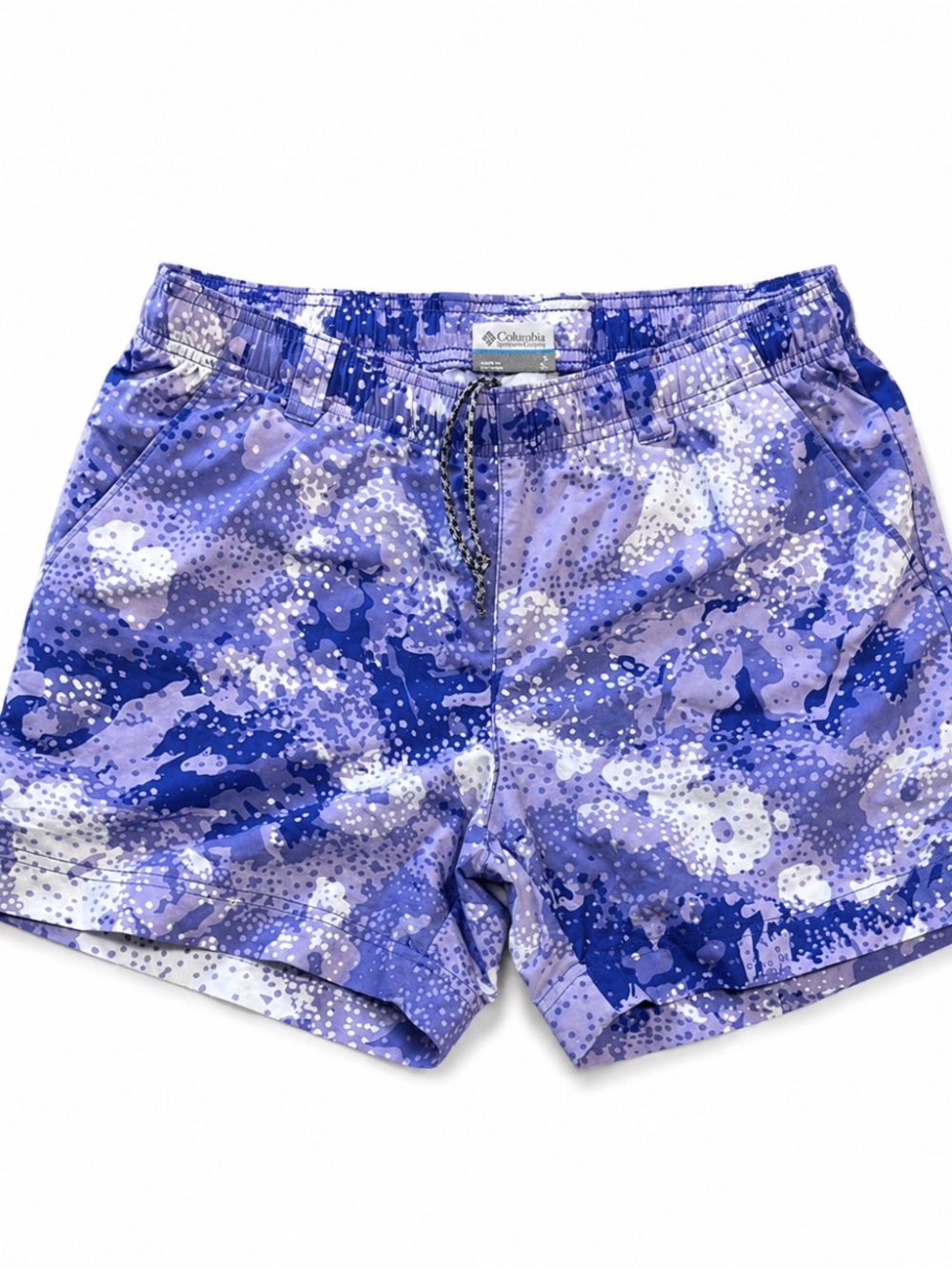 Columbia Women’s Small Purple Blue Print Swim Shorts Quick Dry Beach Pool